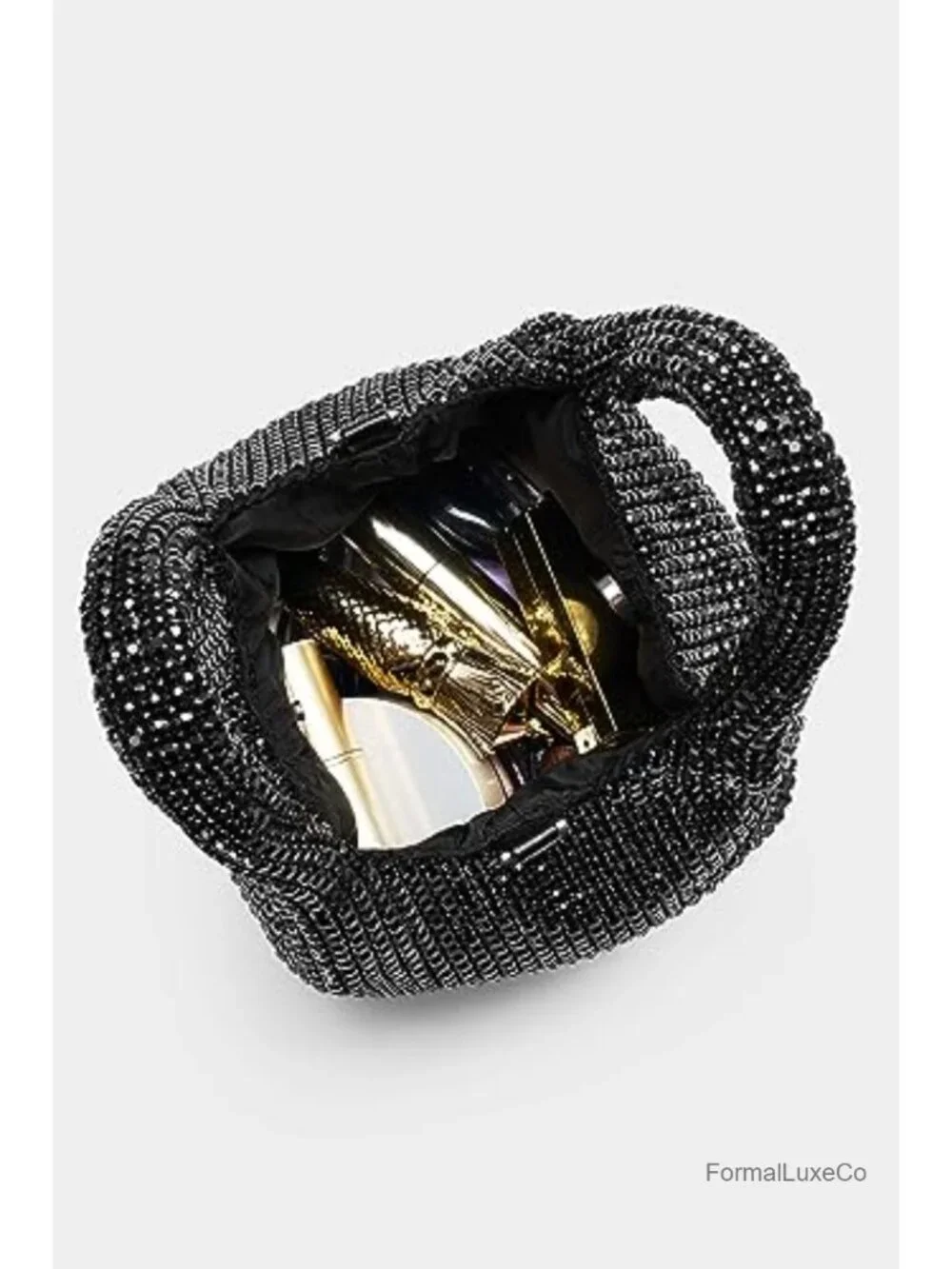 Sparkling Rhinestone Clutch Purse Evening Bag Party Prom Wedding Handbag - Picture 5 of 6